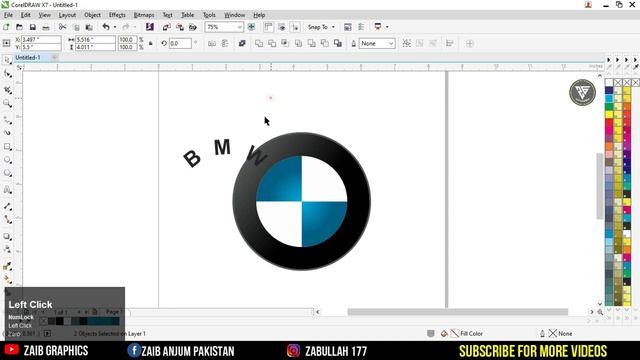 BMW LOGO DESIGN IN CORELDRAW X7 START TO FINISH (CorelDraw Tutorial) смотреть онлайн