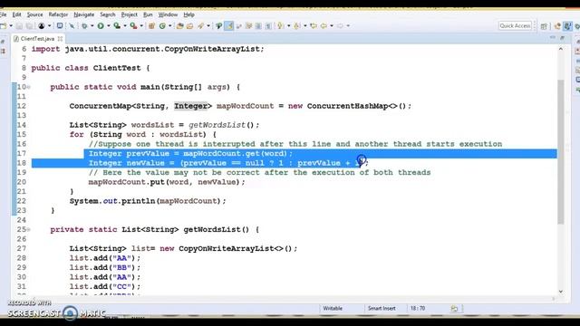 ConcurrentHashMap Atomic Operations Example