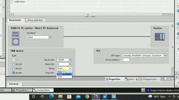 Arduino SCADA with WinCC using Modbus RTU rs485 communication protocol