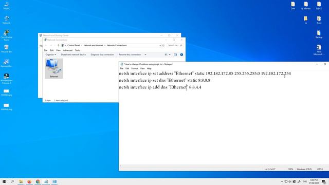How to make static IP address with Script | Batch File Script to change IP addresses смотреть онлайн
