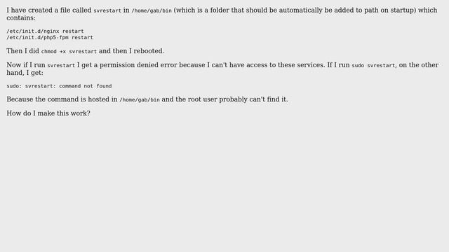 How do I create a command to run with sudo? смотреть онлайн