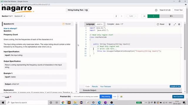 Test - 2 | Nagarro | Hiring Coding Test | Java | Software Engineer | Online Interview | DSA смотреть онлайн