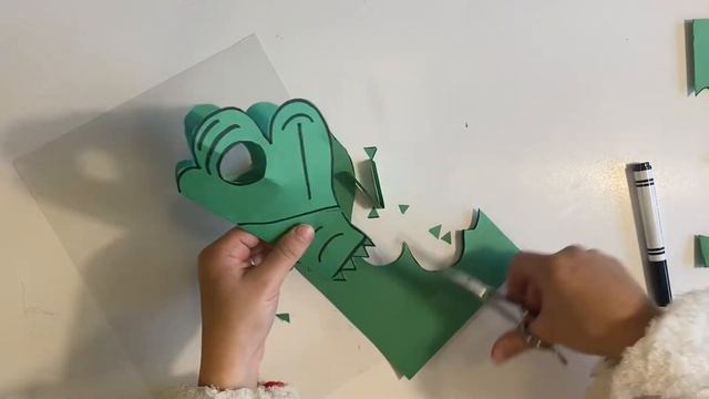 how to make a crocodile face mask for kids _ كيف تصنع قناع التمساح للاطفال смотреть онлайн