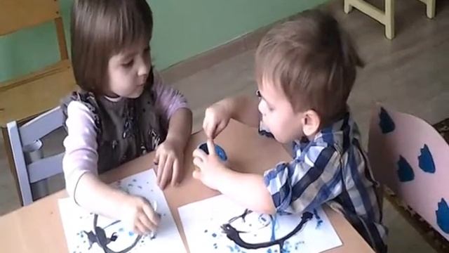 "Три пингвина" - рисуем с малышами. "Центр Детства" смотреть онлайн