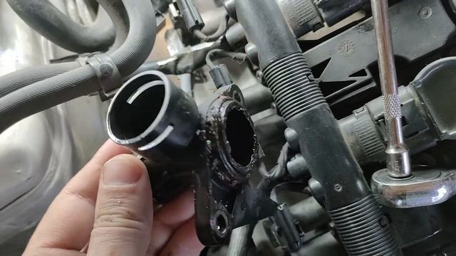 Замена фланца системы охлаждения Audi A4 B8 2.0 CDNC (Гаражные посиделки) смотреть онлайн
