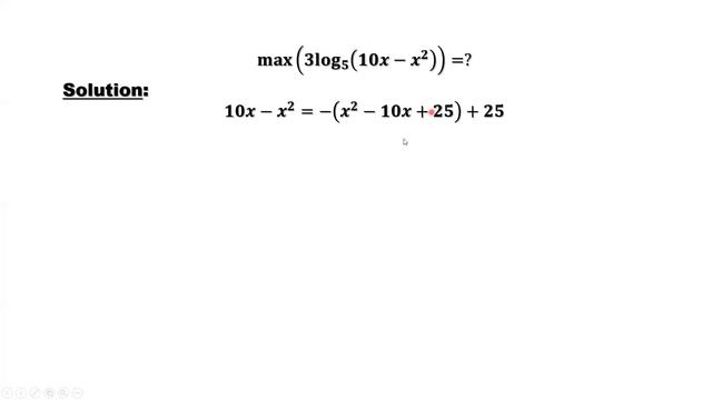 Find the Maximum Value of 3log_5(10x - x^2) смотреть онлайн