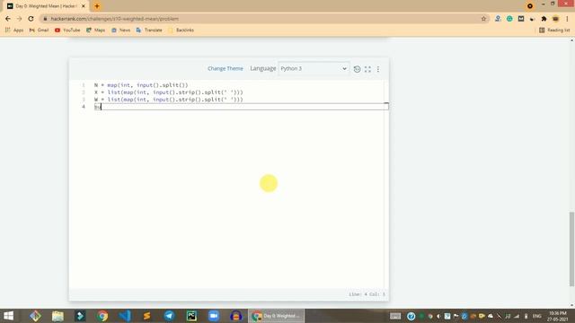 HackerRank Day 0: Weighted Mean problem solution in Python Programming | 10 Days Of Statistics смотреть онлайн
