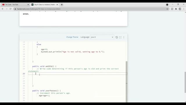 Hacker Rank Day 4 : Class vs. Instance | Java | HackerRank Solution | 30 Days Of Code | смотреть онлайн