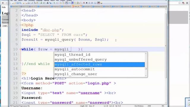 Login 12. Displaying (Selecting) data from a table. смотреть онлайн