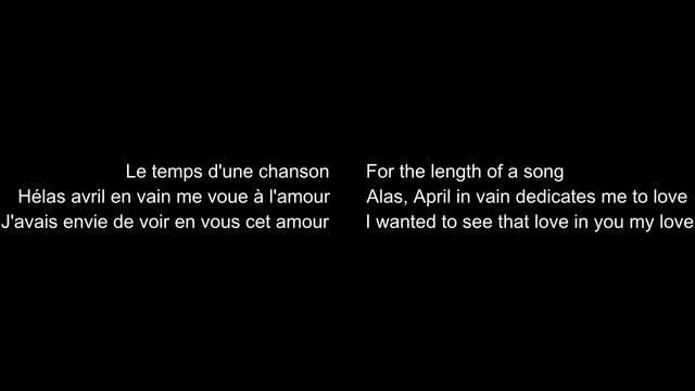 La Javanaise (French/English) Lyrics Serge Gainsbourg