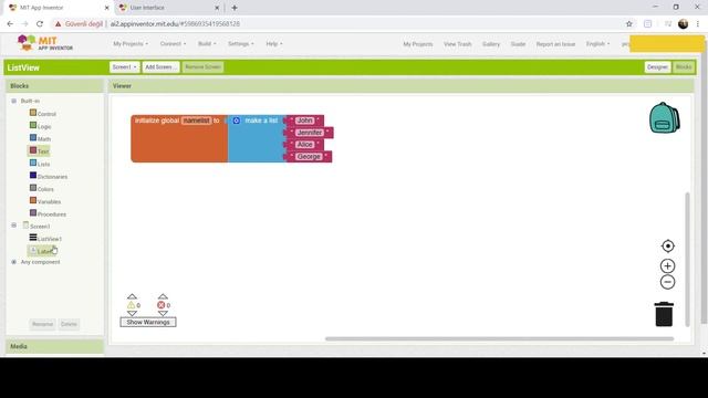 MIT App Inventor 2 Tutorial 10 -- ListView