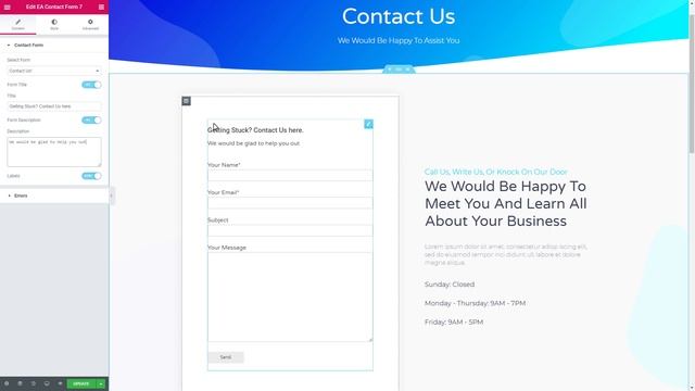 Elementor Widgets- EA Contact Form 7 for Elementor смотреть онлайн