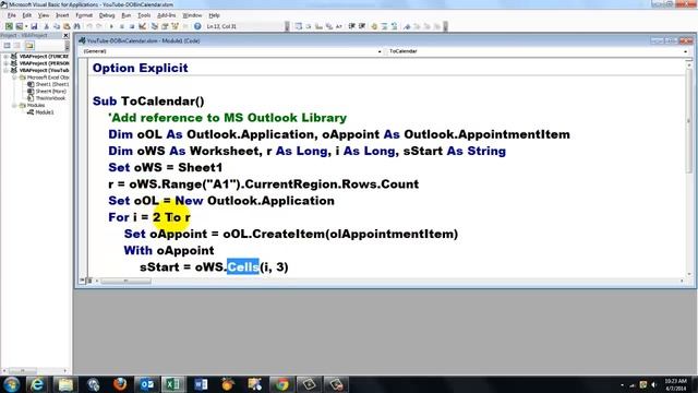 Copy Excel Dates into Outlook Calendar with VBA смотреть онлайн