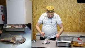 Копченый ОКОРОК   Козий варено копченый окорок  Окорок горячего копчения. Как закоптить мясо козы.