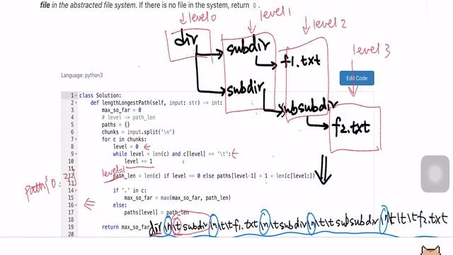 Leetcode Medium 388, Longest Absolute File Path, Google Interview Question, Python solution смотреть онлайн