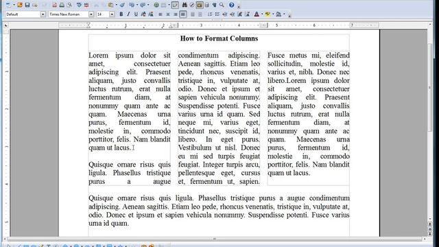 How to format columns in Open Office Writer смотреть онлайн