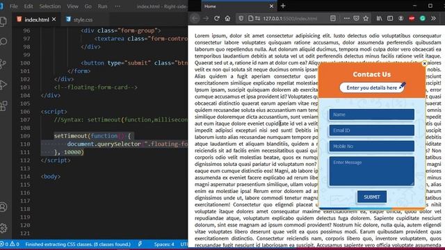 How To Show Hide Form After 10 Second in JavaScript - SetTimeout Function смотреть онлайн
