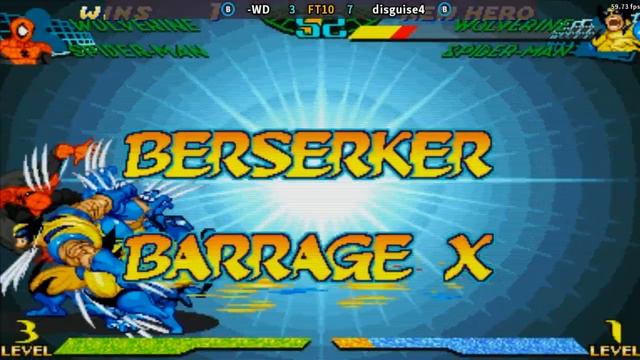 Marvel Super Heroes vs Street Fighter -WD (BR) vs disguise4 (PER) #online #fightcade2 13/3/2023 смотреть онлайн