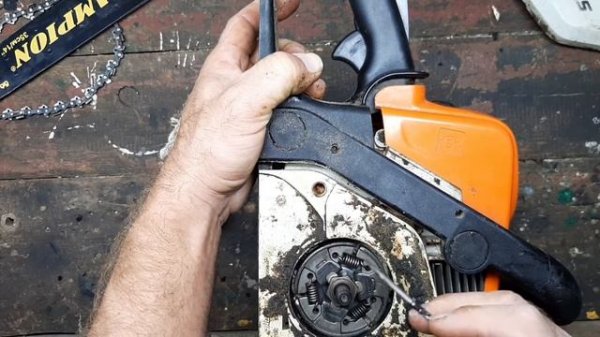 Заклинило сцепление! Stihl ms180