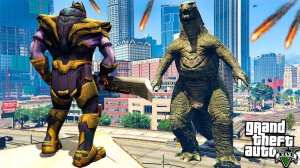 ТАНОС ПРОТИВ ГОДЗИЛЛЫ В ГТА 5 МОДЫ! THANOS VS GODZILLA ОБЗОР МОДА В GTA 5! ИГРЫ ГТА ВИДЕО MODS