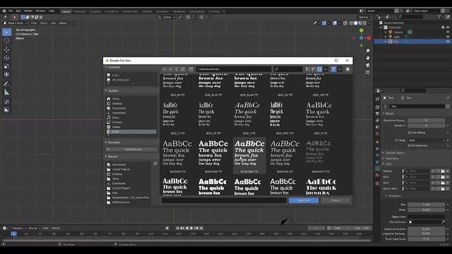how to use custom fonts and change font color in blender 2.9 смотреть онлайн