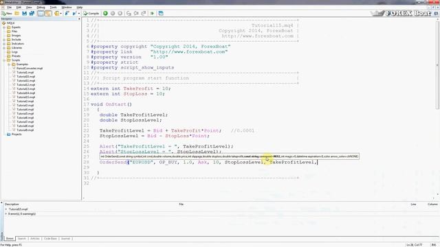 How to code your first order and beat the Error 130 in MetaTrader 4 смотреть онлайн