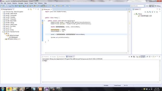 Learn Java - Beginner 13 - Number Format смотреть онлайн