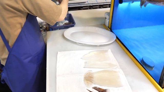 CUTTLEFISH SQUID Sashimi - Korean Seafood