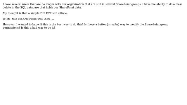 SharePoint - Delete Users from Group in SQL (2 Solutions!!) смотреть онлайн