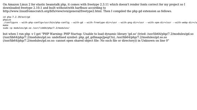 upgrading freetype/compiling php gd extension смотреть онлайн
