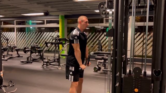 Разгибание рук с канатом на трицепс — техника выполнения упражнения