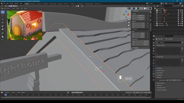Мини-курс "Blender 3d illustration 1.0" | Добавляем модификаторы на дом | Урок №5 смотреть онлайн