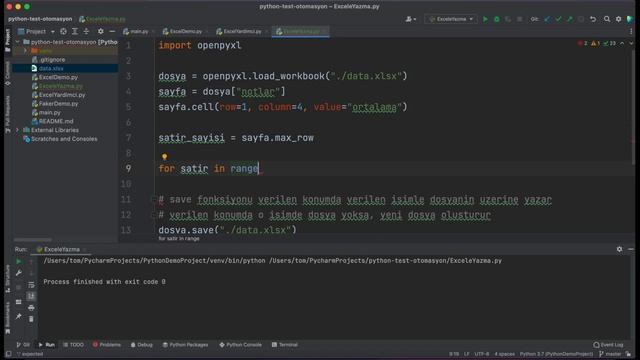 Python ve Excel: Yazma / veri girme смотреть онлайн