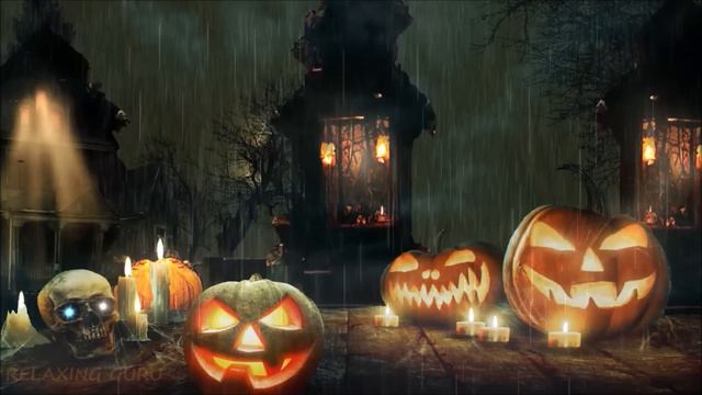 🎃🎃🎃 HALLOWEEN THUNDERSTORM SOUNDS With Rain, Thunder And Spooky Background Noises 👻👻👻 | 10 Hours