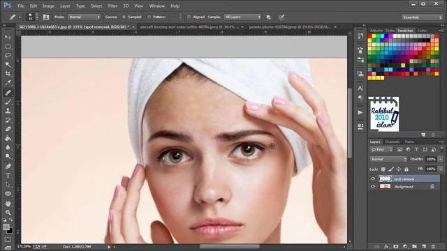 Healing Brush tool and Spot Healing Brush tool in Photoshop (Lesson 21) смотреть онлайн