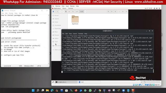 Red Hat Linux Yum Server Package Manager Live Configuration in Hindi | RHEL8.5 Server Training смотреть онлайн
