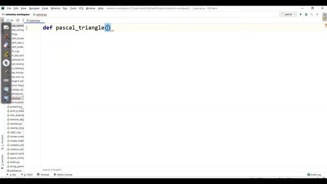 Amazon Interview Question : Program to Print Pascal Triangle | Python Code смотреть онлайн
