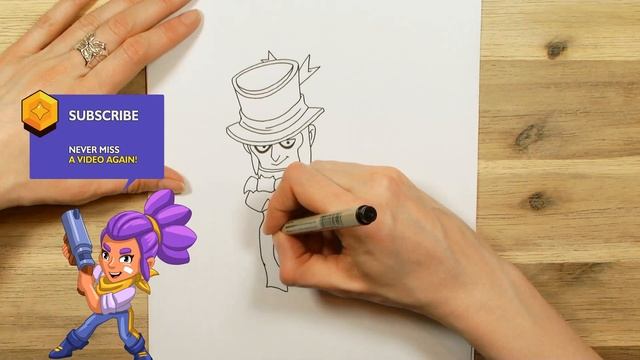How to draw Mortis super easy | Brawl Stars drawing tutorial. смотреть онлайн