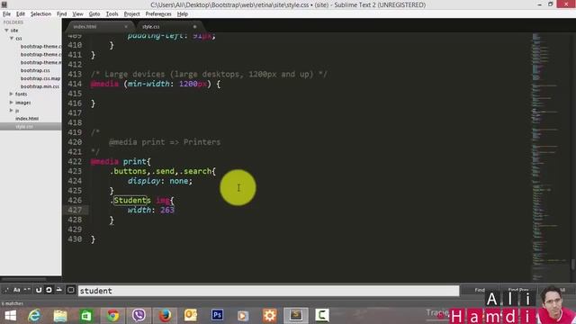 41 Bootstrap - Responsive Web Design - Media Query - Media Print تصميم الويب المتجاوب مع الطابعة смотреть онлайн