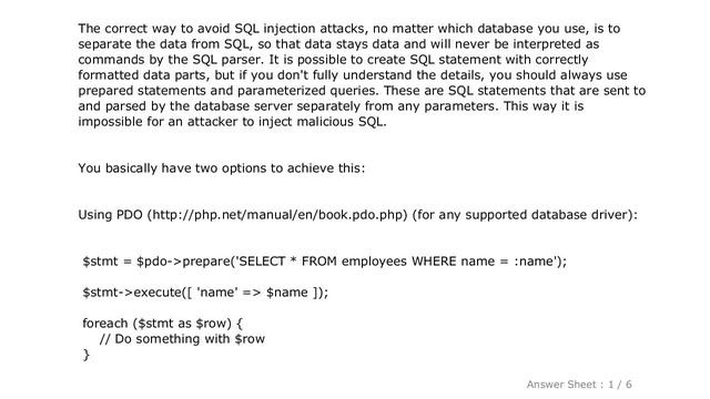 PHP : How can I prevent SQL injection in PHP? смотреть онлайн