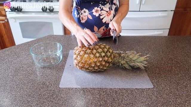 How to CUT a PINEAPPLE Without Waste & KNOW WHEN IT IS RIPE!! (So Delicious) | Andrea Jean Cleaning смотреть онлайн