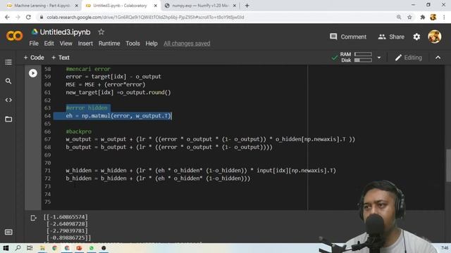 Coding Backpropagation Tanpa Library Tensorflow Keras Part 3 | Machine Learning 101 | Eps 24 смотреть онлайн