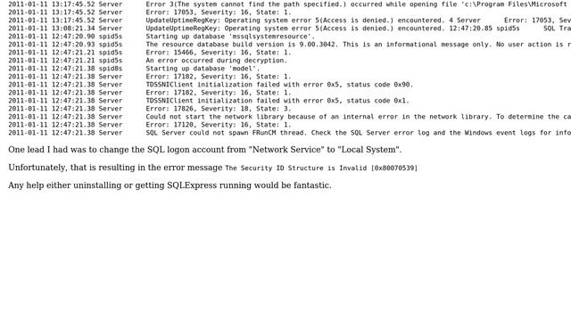 DevOps & SysAdmins: SQLExpress service unable to start Error code 17053 (2 Solutions!!) смотреть онлайн