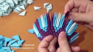 Модульное оригами лебедь. Modular origami Swan. Лебедь оригами. часть 1