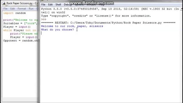 Python #3 - Rock Paper Scissors смотреть онлайн