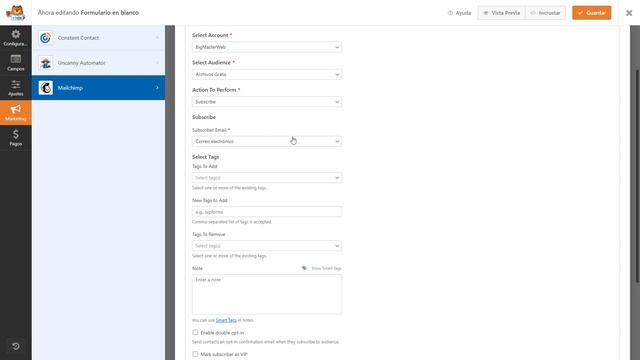 Integrar Captcha y Mailchimp a los formularios de Wpforms смотреть онлайн