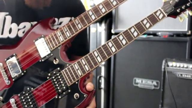 1996 Gibson Epiphone SG G-1275 Double Neck Electric Guitar Demo BROKEN NECK!!! смотреть онлайн