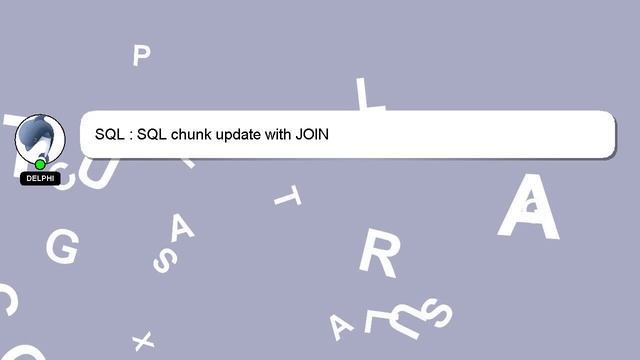 SQL : SQL chunk update with JOIN смотреть онлайн