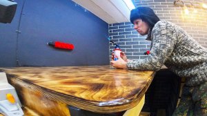 ШИКАРНАЯ столешница из фанеры | Как сделать СТОЛ ЛОФТ в 5 раз ДЕШЕВЛЕ своими руками?!  Table LOFT