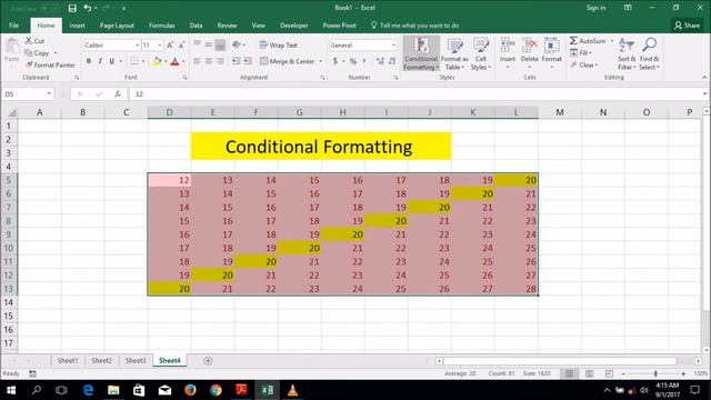 9. MS-Excel 2013 Conditional Formatting in Bangla. смотреть онлайн